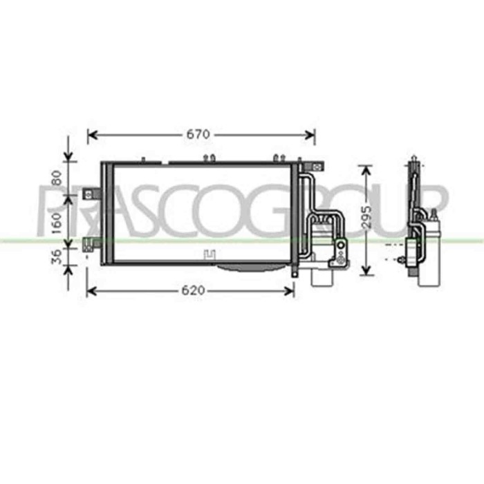 OP031C005_1.JPG Condensatore Per Opel/vauxhall Corsa Combo C Dal 2001 Al 2003
