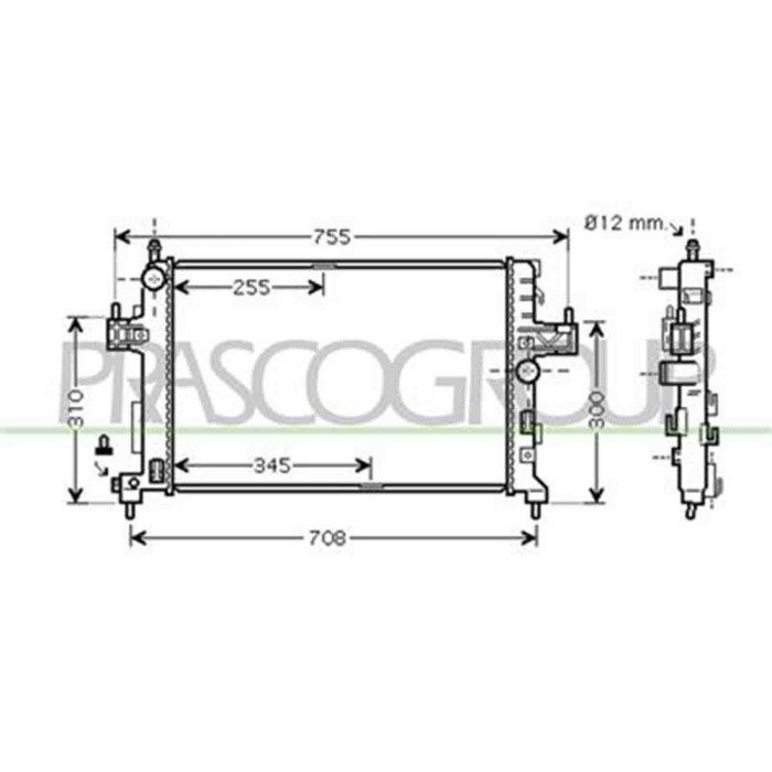 OP032R002_1.JPG Radiatore Per Opel/vauxhall Corsa C Dal 2003 Al 2006