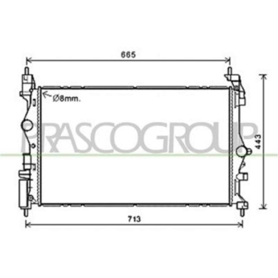OP036R001_1.JPG Radiatore Per Opel/vauxhall Corsa E Dal 2015 Al 2019