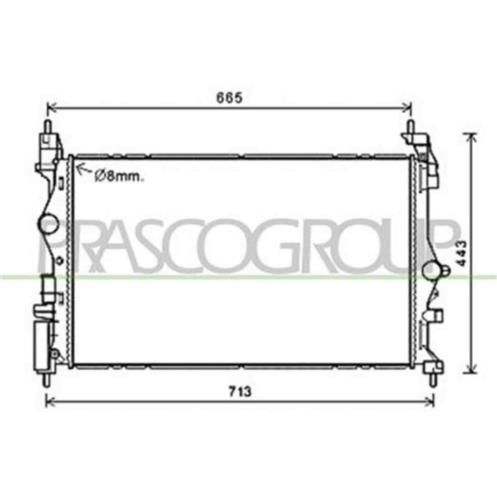 OP036R001_1.JPG Radiatore Per Opel/vauxhall Corsa E Dal 2015 Al 2019
