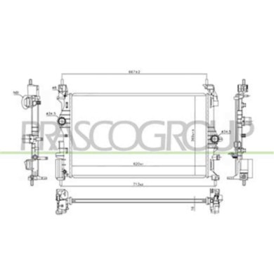 OP036R003_2.JPG Radiatore Per Opel/vauxhall Corsa E Dal 2015 Al 2019