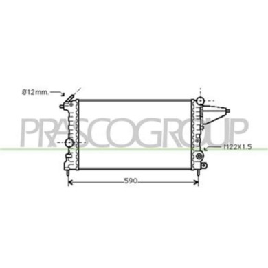 OP050R012_1.JPG Radiatore Per Opel/vauxhall Vectra A - Vauxhall Cavalier Mk Iii Dal 1988 Al 1992