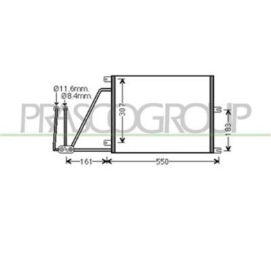 OP052C002_1.JPG Condensatore Per Opel/vauxhall Vectra B Dal 1995 Al 1998