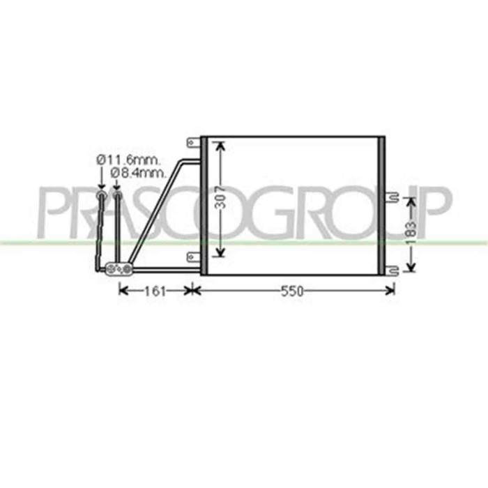 OP052C002_1.JPG Condensatore Per Opel/vauxhall Vectra B Dal 1995 Al 1998