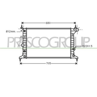 OP052R002_1.JPG Radiatore Per Opel/vauxhall Vectra B Dal 1995 Al 1998