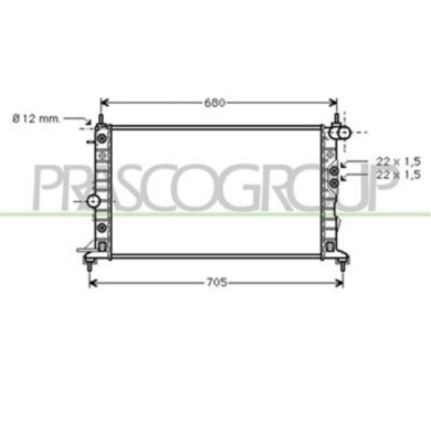 OP052R003_1.JPG Radiatore Per Opel/vauxhall Vectra B Dal 1995 Al 1998