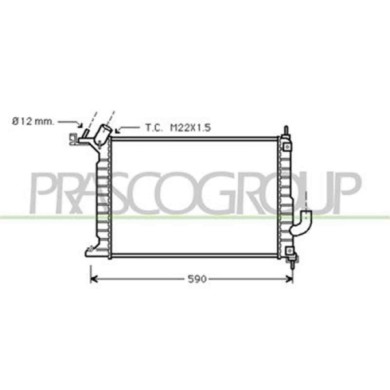 OP052R008_1.JPG Radiatore Per Opel/vauxhall Vectra B Dal 1995 Al 1998
