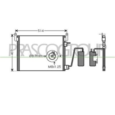 OP056C005_1.JPG Condensatore Per Opel/vauxhall Vectra C Dal 2002 Al 2005