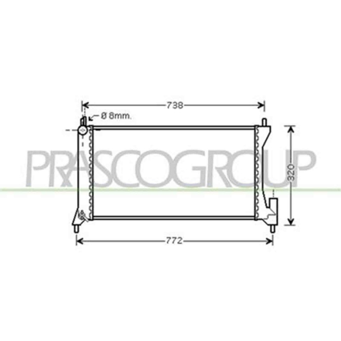 OP304R003_1.JPG Radiatore Per Opel/vauxhall Agila Dal 2000 Al 2007