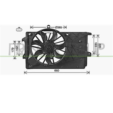 OP350F001_1.JPG Ventola Per Opel/vauxhall Meriva Dal 2003 Al 2006