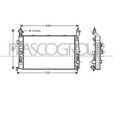 OP350R003_1.JPG Radiatore Per Opel/vauxhall Meriva Dal 2003 Al 2006