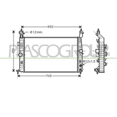 OP350R006_1.JPG Radiatore Per Opel/vauxhall Meriva Dal 2003 Al 2006