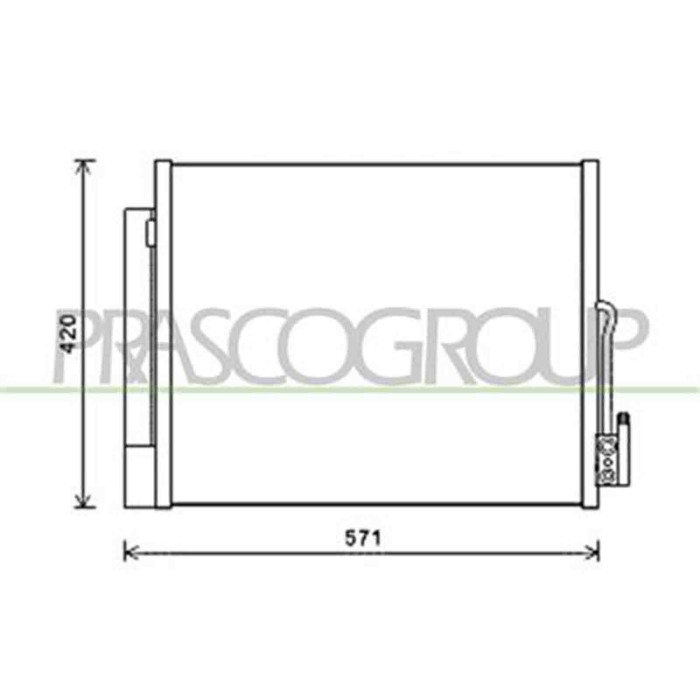 OP354C001_1.JPG Condensatore Per Opel/vauxhall Meriva B Dal 2010 Al 2013