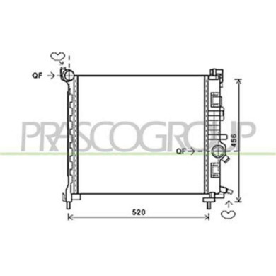 OP354R001_1.JPG Radiatore Per Opel/vauxhall Meriva B Dal 2010 Al 2013
