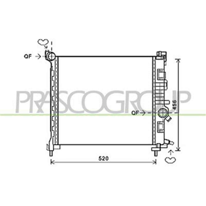 OP354R001_1.JPG Radiatore Per Opel/vauxhall Meriva B Dal 2010 Al 2013