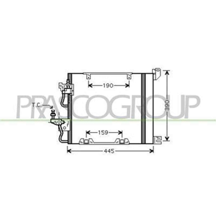 OP410C003_1.JPG Condensatore Per Opel/vauxhall Astra H (a04) Dal 2004 Al 2006