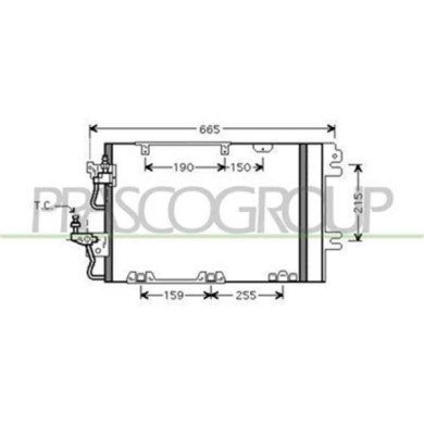 OP410C004_1.JPG Condensatore Per Opel/vauxhall Astra H (a04) Dal 2004 Al 2006