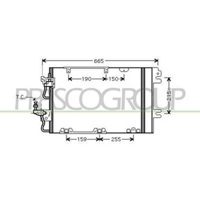 OP410C004_1.JPG Condensatore Per Opel/vauxhall Astra H (a04) Dal 2004 Al 2006