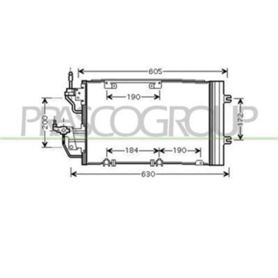 OP410C005_1.JPG Condensatore Per Opel/vauxhall Astra H (a04) Dal 2004 Al 2006