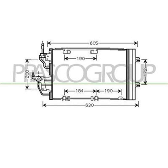 OP410C005_1.JPG Condensatore Per Opel/vauxhall Astra H (a04) Dal 2004 Al 2006