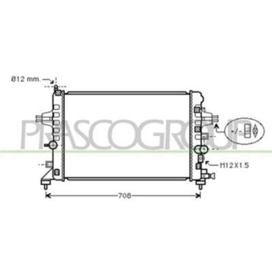 OP410R002_1.JPG Radiatore Per Opel/vauxhall Astra H (a04) Dal 2004 Al 2006