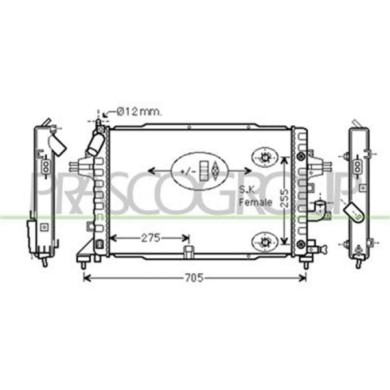 OP410R007_1.JPG Radiatore Per Opel/vauxhall Astra H (a04) Dal 2004 Al 2006
