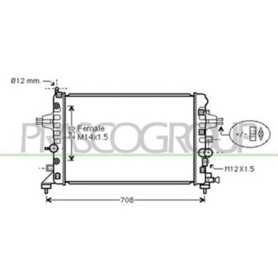 OP410R008_1.JPG Radiatore Per Opel/vauxhall Astra H (a04) Dal 2004 Al 2006