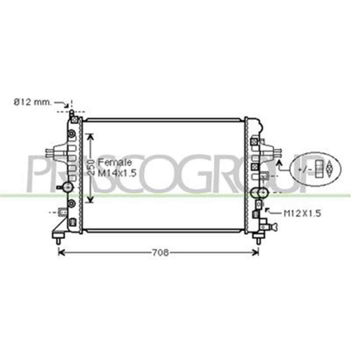 OP410R008_1.JPG Radiatore Per Opel/vauxhall Astra H (a04) Dal 2004 Al 2006