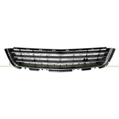 OP4142120_1.JPG Griglia Centrale Paraurti Nera Con Modanatura Cromata Per Opel/vauxhall Astra H (a04) Dal 2007 Al 2009