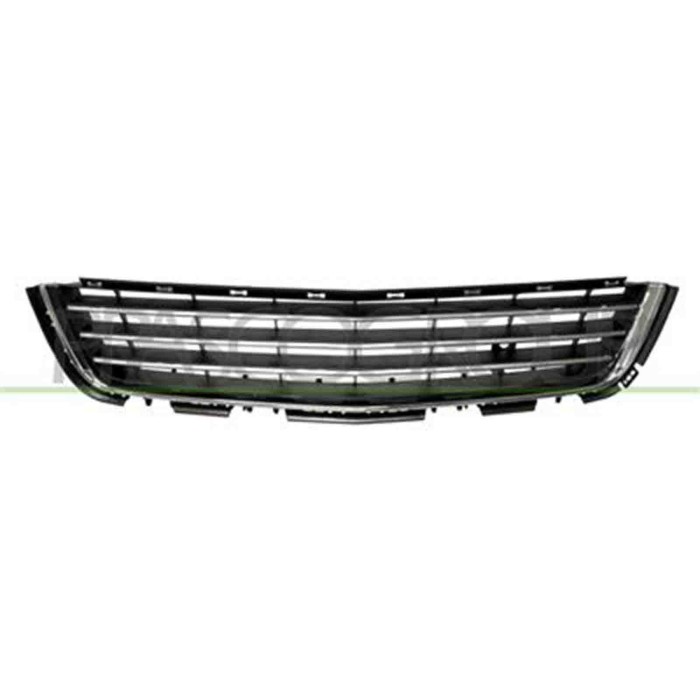 OP4142120_1.JPG Griglia Centrale Paraurti Nera Con Modanatura Cromata Per Opel/vauxhall Astra H (a04) Dal 2007 Al 2009
