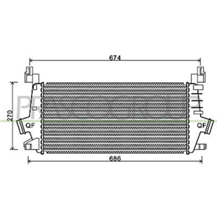 OP414N001_1.JPG Intercooler Per Opel/vauxhall Astra H (a04) Dal 2007 Al 2009