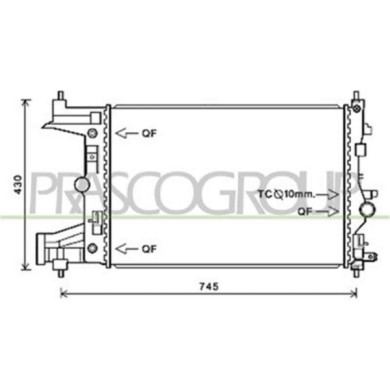 OP416R005_1.JPG Radiatore Per Opel/vauxhall Astra J (p10) Dal 2009 Al 2011