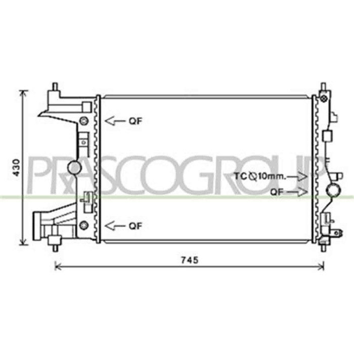 OP416R005_1.JPG Radiatore Per Opel/vauxhall Astra J (p10) Dal 2009 Al 2011