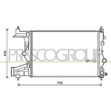 OP416R006_1.JPG Radiatore Per Opel/vauxhall Astra J (p10) Dal 2009 Al 2011