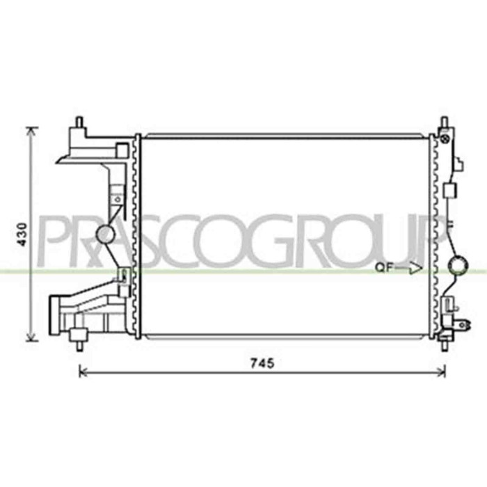 OP416R006_1.JPG Radiatore Per Opel/vauxhall Astra J (p10) Dal 2009 Al 2011