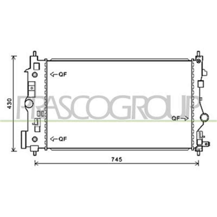 OP416R009_1.JPG Radiatore Per Opel/vauxhall Astra J (p10) Dal 2009 Al 2011