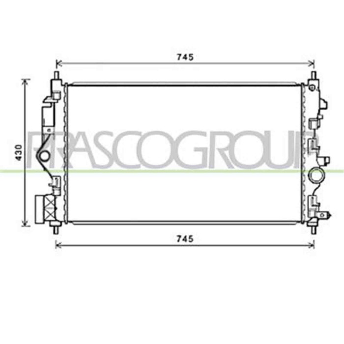 OP418R001_2.JPG Radiatore Per Opel/vauxhall Astra J (p10) Dal 2012 Al 2015