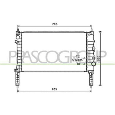 OP700R001_1.JPG Radiatore Per Opel/vauxhall Mokka Dal 2013 Al 2016