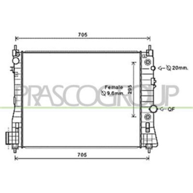 OP700R002_1.JPG Radiatore Per Opel/vauxhall Mokka Dal 2013 Al 2016