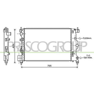OP700R003_1.JPG Radiatore Per Opel/vauxhall Mokka Dal 2013 Al 2016