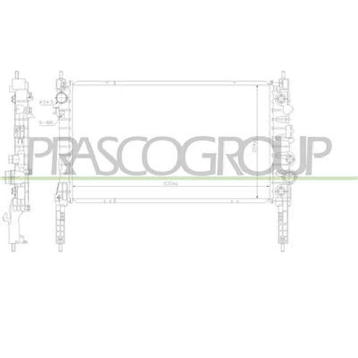 OP700R007_2.JPG Radiatore Per Opel/vauxhall Mokka Dal 2013 Al 2016