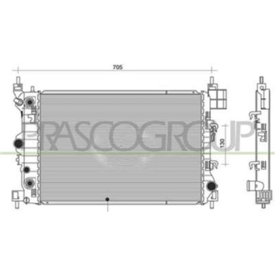 OP700R008_2.JPG Radiatore Per Opel/vauxhall Mokka Dal 2013 Al 2016