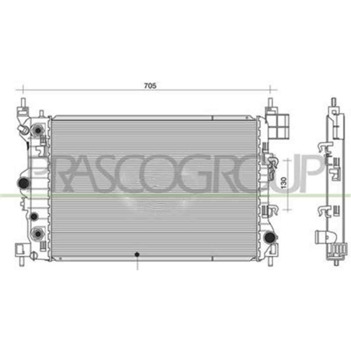 OP700R008_2.JPG Radiatore Per Opel/vauxhall Mokka Dal 2013 Al 2016