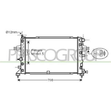 OP717R009_1.JPG Radiatore Per Opel/vauxhall Zafira B Dal 2005 Al 2007