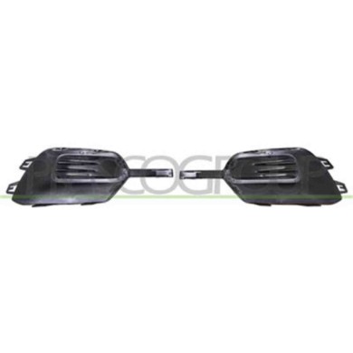 OP9122125_1.JPG Kit Griglie Paraurti Anteriore Nere Senza Sede Fendi (destra+sinistra) 2 Pezzi Per Opel/vauxhall Combo E Van Dal