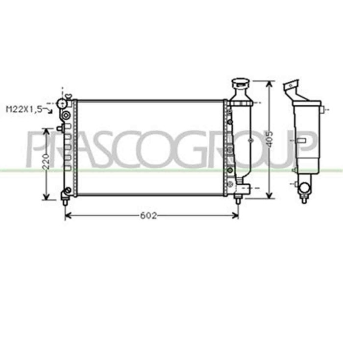 PG007R002_1.JPG Radiatore Per Peugeot 106 Dal 1996 Al 1998