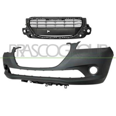 PG4001000_1.JPG Paraurti Anteriore Primerizzato Con Griglia Nera Per Peugeot 301 Dal 2012 Al 2016
