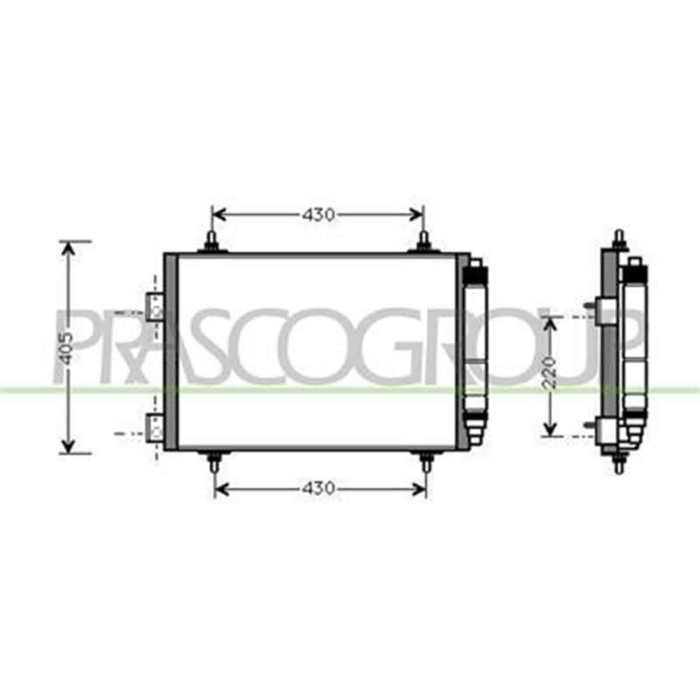 PG420C003_1.JPG Condensatore Per Peugeot 307 Dal 2001 Al 2005