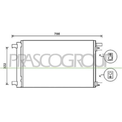 PG424C005_1.JPG Condensatore Per Peugeot 308 (t7) Dal 2007 Al 2011