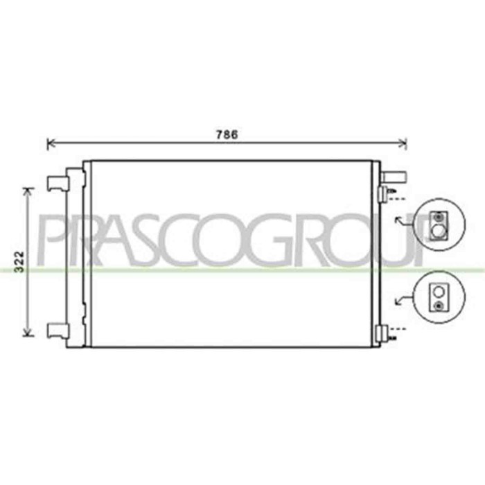 PG424C005_1.JPG Condensatore Per Peugeot 308 (t7) Dal 2007 Al 2011